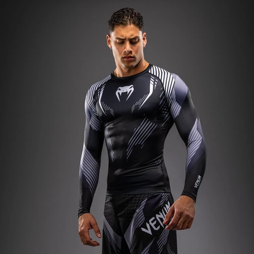 Venum No-Gi 6.0 Long Sleeve Rashguard - Black/White