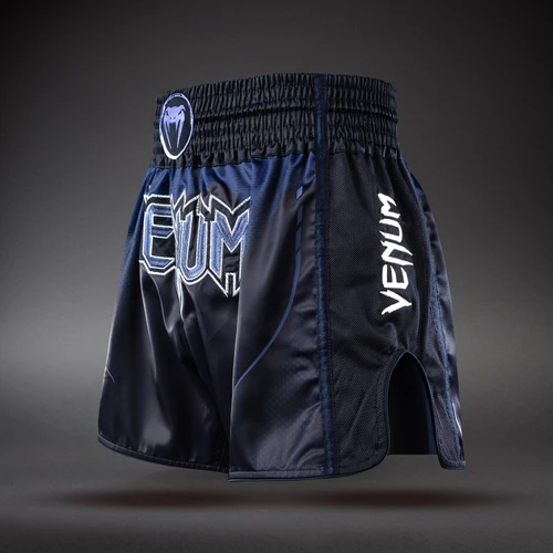 Venum G-Core Muay Thai Shorts - Navy Blue/White
