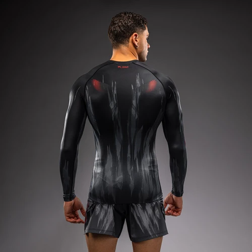 Venum Demon Long Sleeve Rashguard - Black/Grey