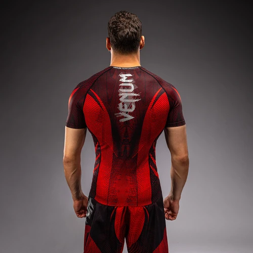 Venum Galactic 3.0 Short Sleeve Rashguard - Red/Silver