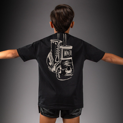 Venum Fight Icon Kids Cotton T-Shirt - Black