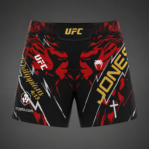 Men's UFC Unrivaled by Venum Red Jon Jones Short Fit Fight Short