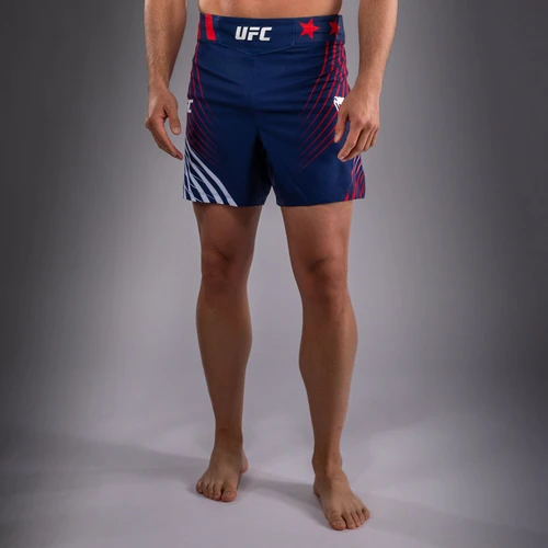 Men's Official UFC Freedom 250 by Venum Blue Authentic Fight Night Short Fit Fight Short