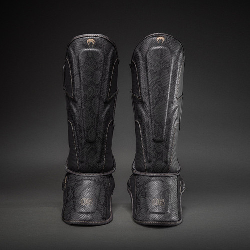 Venum Impact Evo Scales Shin Guards - Dark Grey