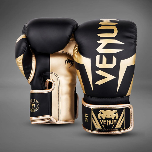 Venum Elite Boxing Gloves - Black/Gold