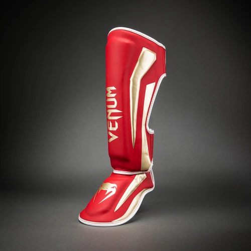 Venum Elite Shin Guards - Red