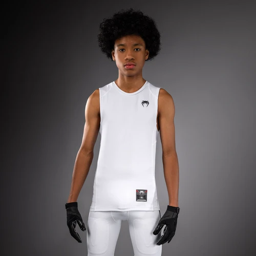 Venum Elite Kids Football Sleeveless Compression Jersey - White