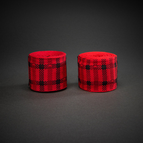 Venum Kontact Evo Tartan Handwraps - Fury Red
