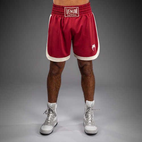 Venum Classic Boxing Shorts – Ruby Red/Ivory
