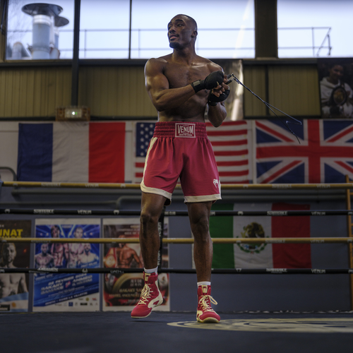 Venum Classic Boxing Shorts – Ruby Red/Ivory