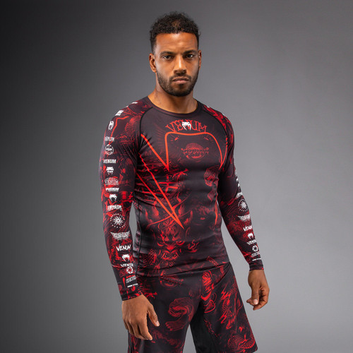 Venum 20th Anniversary Long Sleeve Rashguard - Black/Red