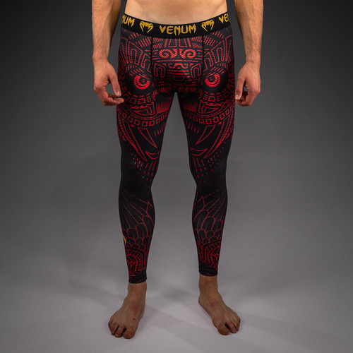 Venum Quetzal Fury Spats - Black/Fury Red/ Tangerine