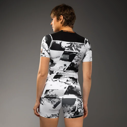Women’s UFC Zenith by Venum White Authentic Fight Week Performance Short Sleeve Rashguard