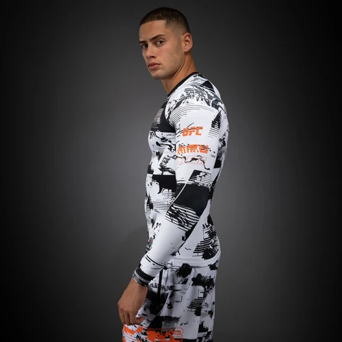 Men's UFC Zenith by Venum White Authentic Fight Week Performance Long Sleeve Rashguard