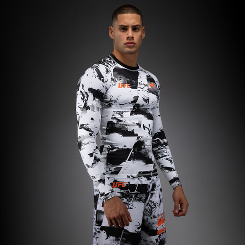Men's UFC Zenith by Venum White Authentic Fight Week Performance Long Sleeve Rashguard