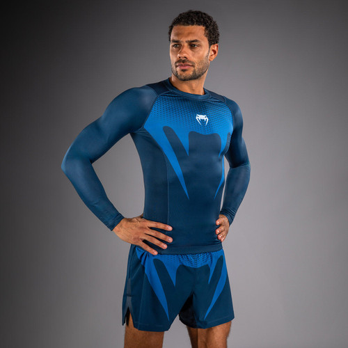 Venum No Gi Long Sleeve Rashguards - Indigo