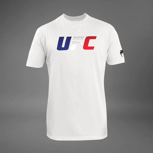 Men's UFC Unrivaled by Venum White French Flag T-Shirt