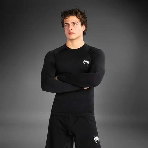 Venum Contender Men’s Long Sleeve Rashguard - Black/White