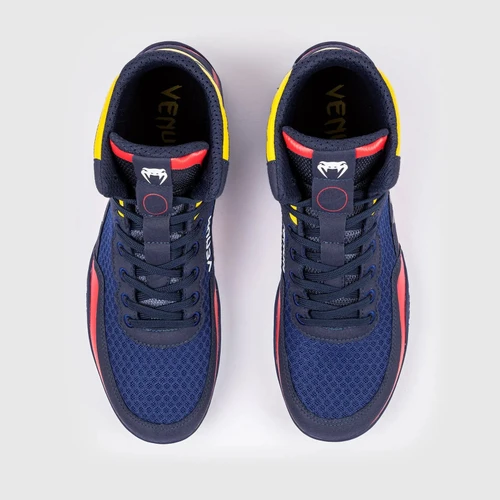 Venum Elite Wrestling Shoes - Blue/Yellow