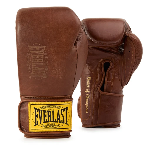 Everlast 1910 Pro Duffel Bag, Gloves & Headgear Bundle Brown