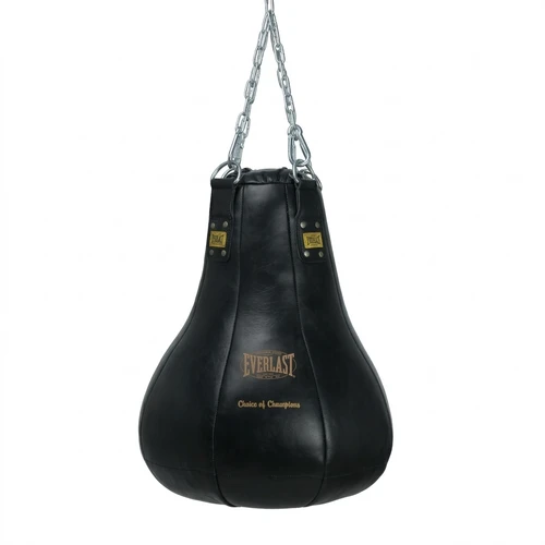 Everlast 1910 Pro Leather Tear Drop Maize Punching Bag - Black