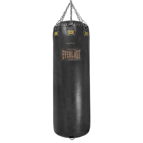 Everlast 1910 Pro Leather Heavy Punching Bag 150lb - Black