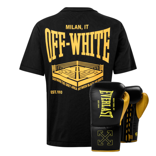 Off-White™ c/o Everlast Graphic T Shirt and 16oz Glove Bundle - Yellow