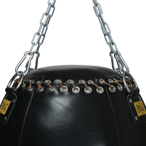 Everlast 1910 Pro Leather Wrecking Ball 90lb Punching Bag - Black