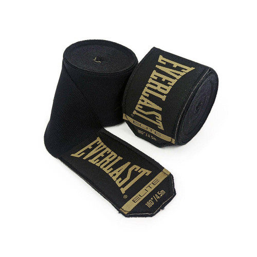 Everlast Elite Hand Wraps Black 180in