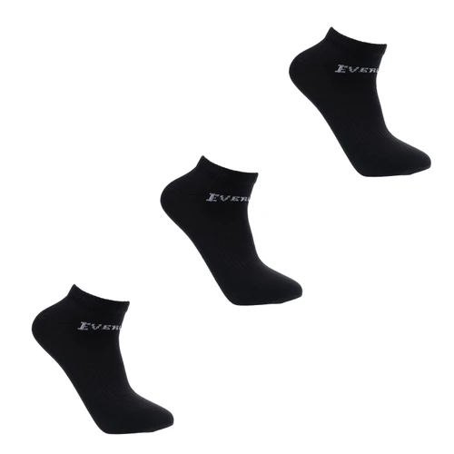 Everlast Women's Sneaker Socks 3 Pack - Black