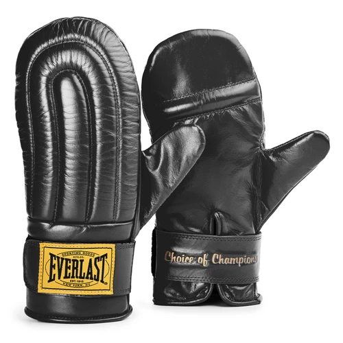Everlast 1910 Pro Leather Bag Mitts - Black