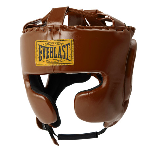 Everlast 1910 Pro Leather Headgear Lace Up - Brown