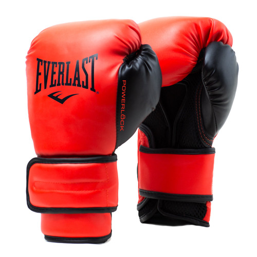 Everlast Powerlock 2R Training Gloves Hook and Loop - Red