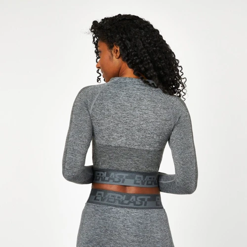Everlast Women's Seamless Long Sleeve Crop Top - Cobalt Blue