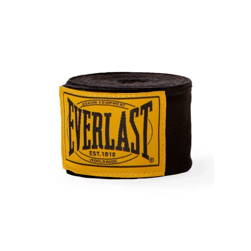 Everlast 1910 180" Hand Wraps - Black/Yellow