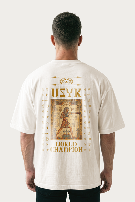 Rival Fighter Tee Collab - Rival X Usyk - Faded Bone