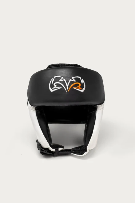 Rival RHGC2 Amateur Competition Headgear - Black/White - Leather