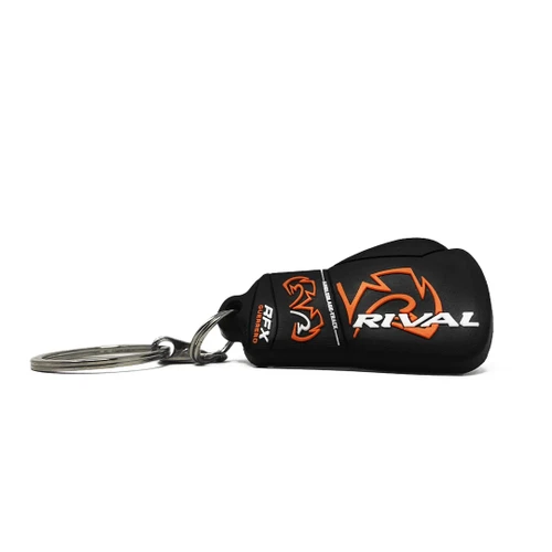 Rival RFX Rubber Key Chain - Black/Orange
