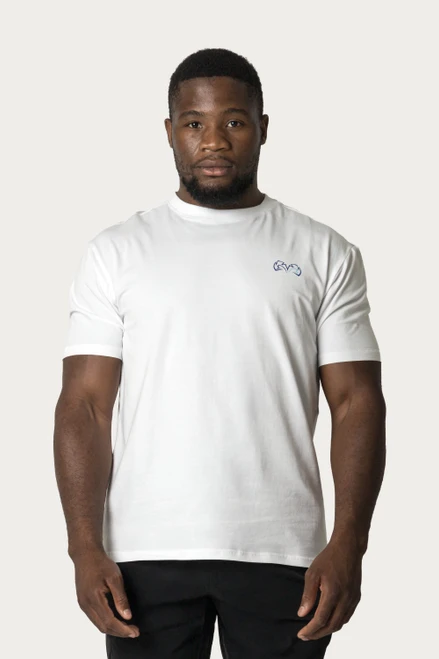 Rival Faded Gloves Graphic Tee with Spandex - White