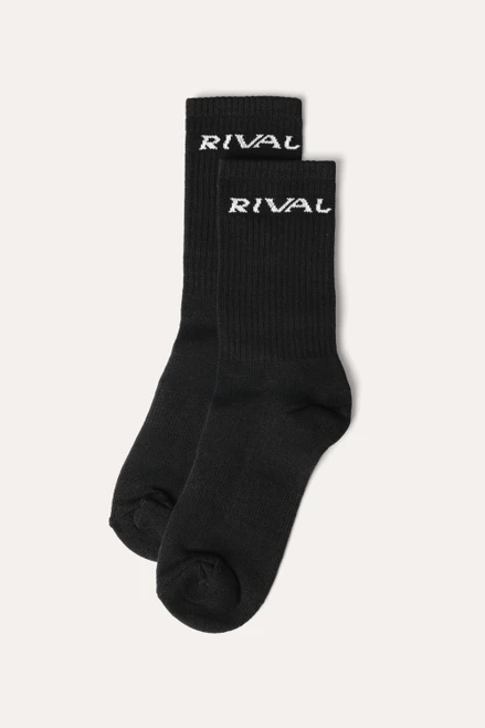 Rival Crew Socks - 3 Pack - Black
