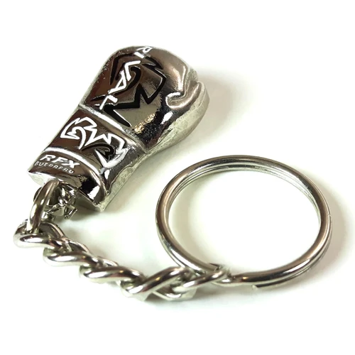 Rival Key Ring - Metallic Boxing Glove - Silver