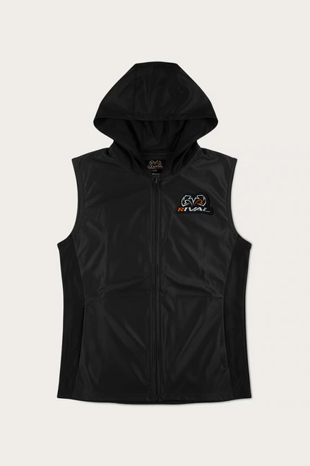 Rival Dazzle Sleeveless Ring Jacket with Hood - Black