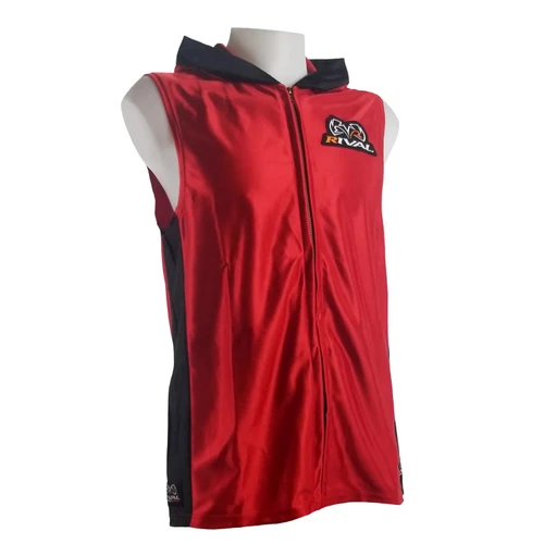 Rival Dazzle Sleeveless Ring Jacket with Hood - Red/Black