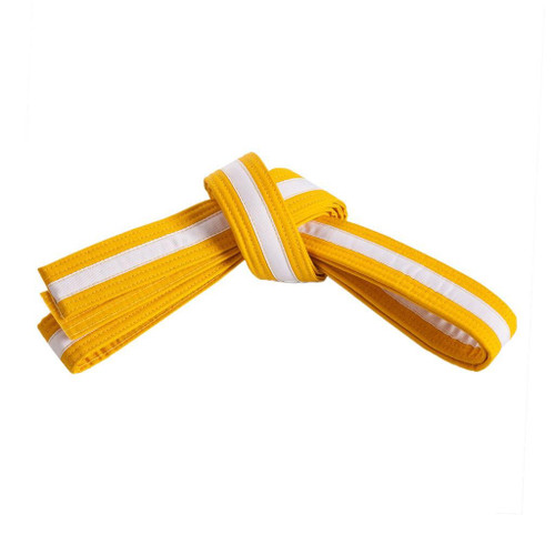 Century Double Wrap White Striped Belt