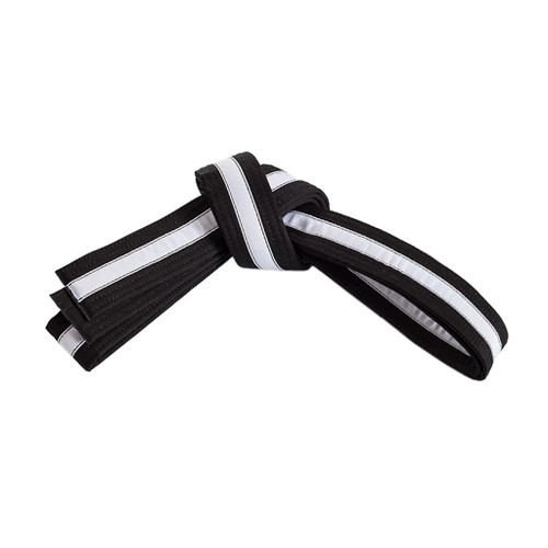 Century Double Wrap Striped Black Belt