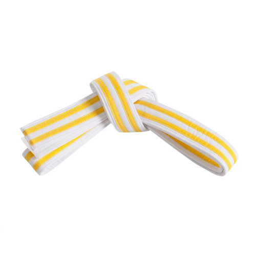 Century Double Wrap Double Striped White Belt