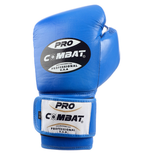 PRO COMBAT Professional Boxing Training Gloves Blue