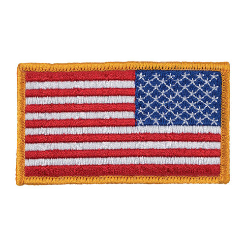 Century Sewn-In Reverse Gold American Flag Patch