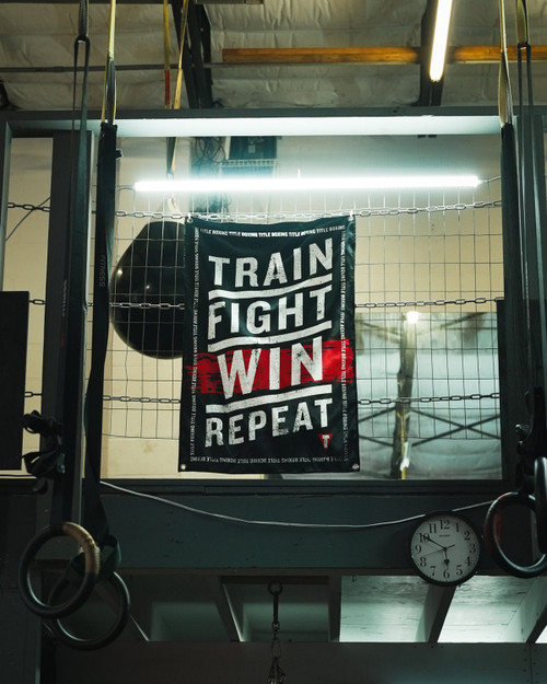 TITLE Boxing Train Fight Win Repeat Banner