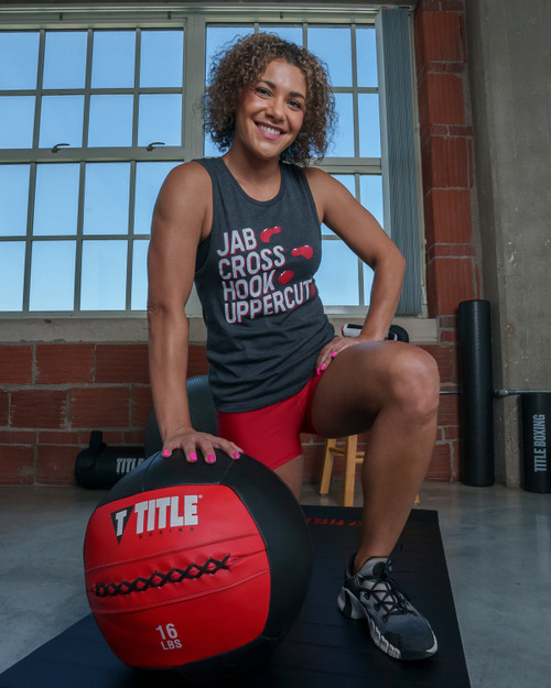 TITLE Boxing Jab Cross Women's Muscle Tee